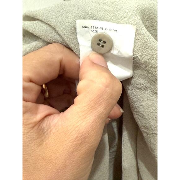 Armani Collezioni Distressed Ruffle Midi Asymmetric Skirt Gray Women's Size 8 - Picture 5 of 5